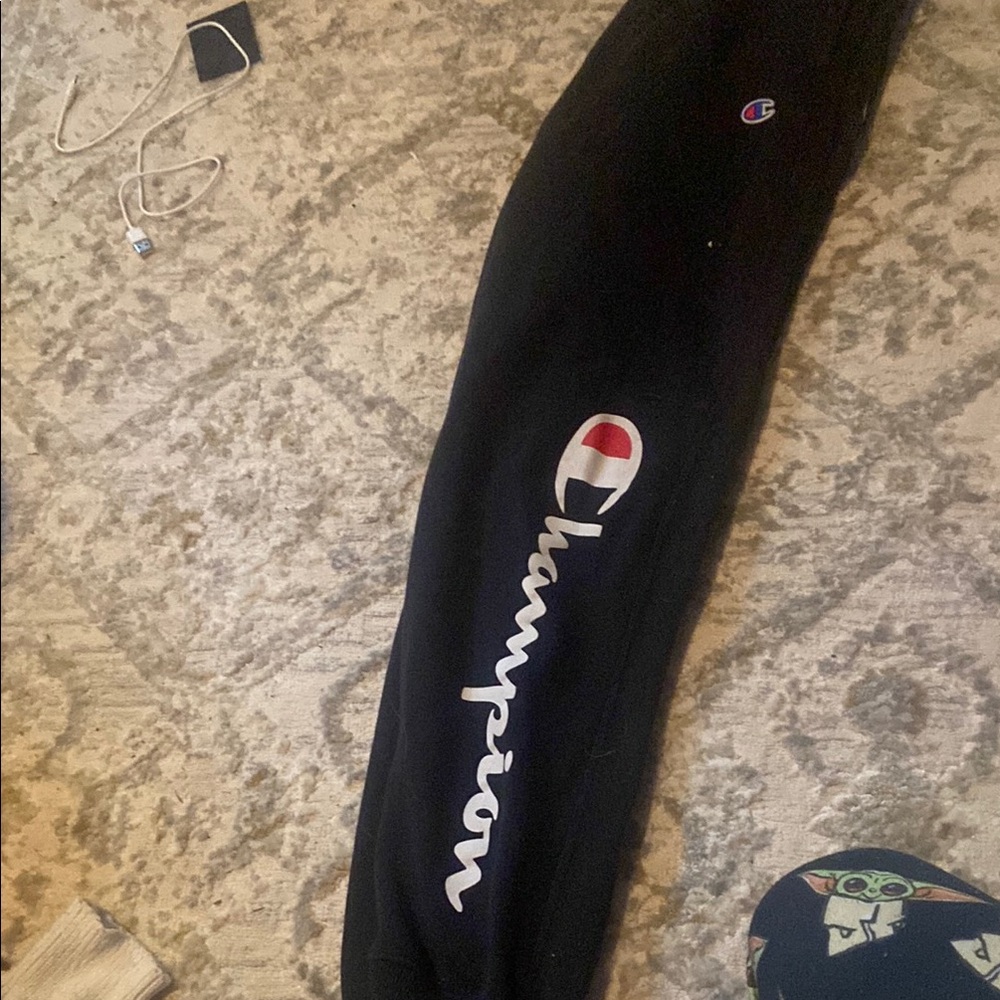 Champion Black Joggers with Logo